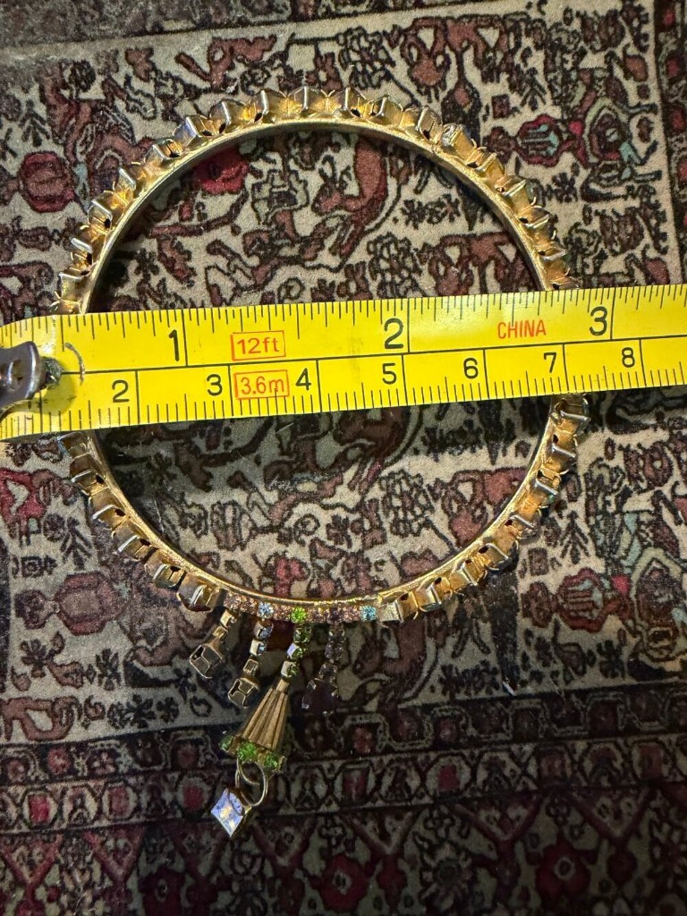 Gold Dangle Bangles Set of 2 Missing Gems